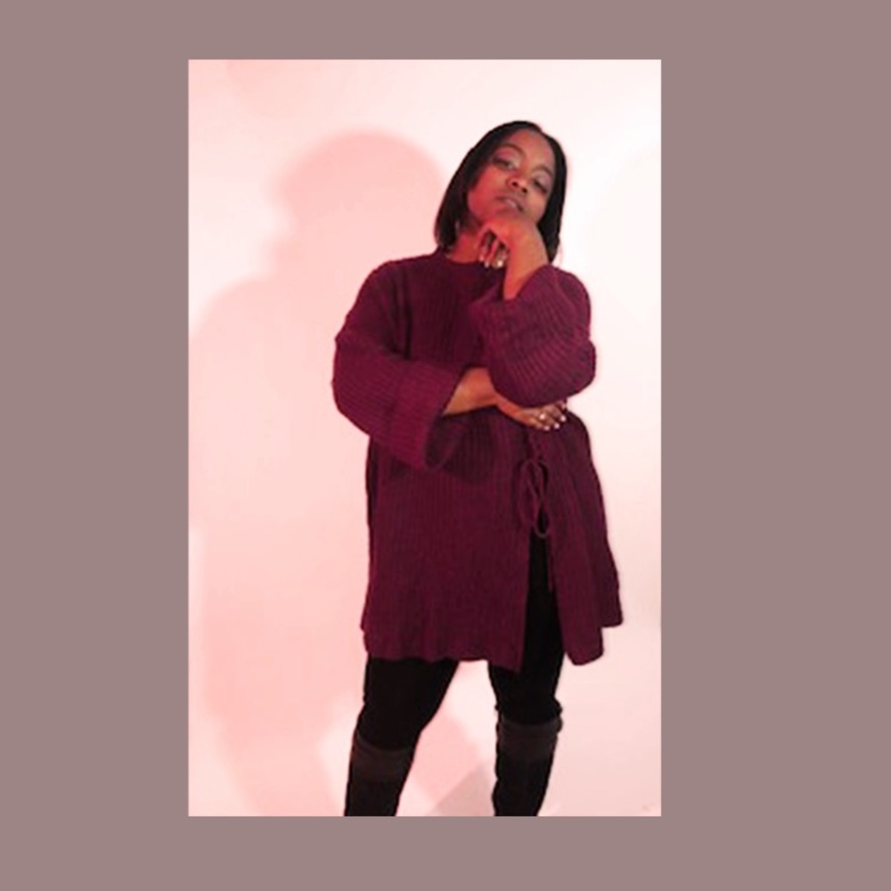 Burgundy Oversized Sweater